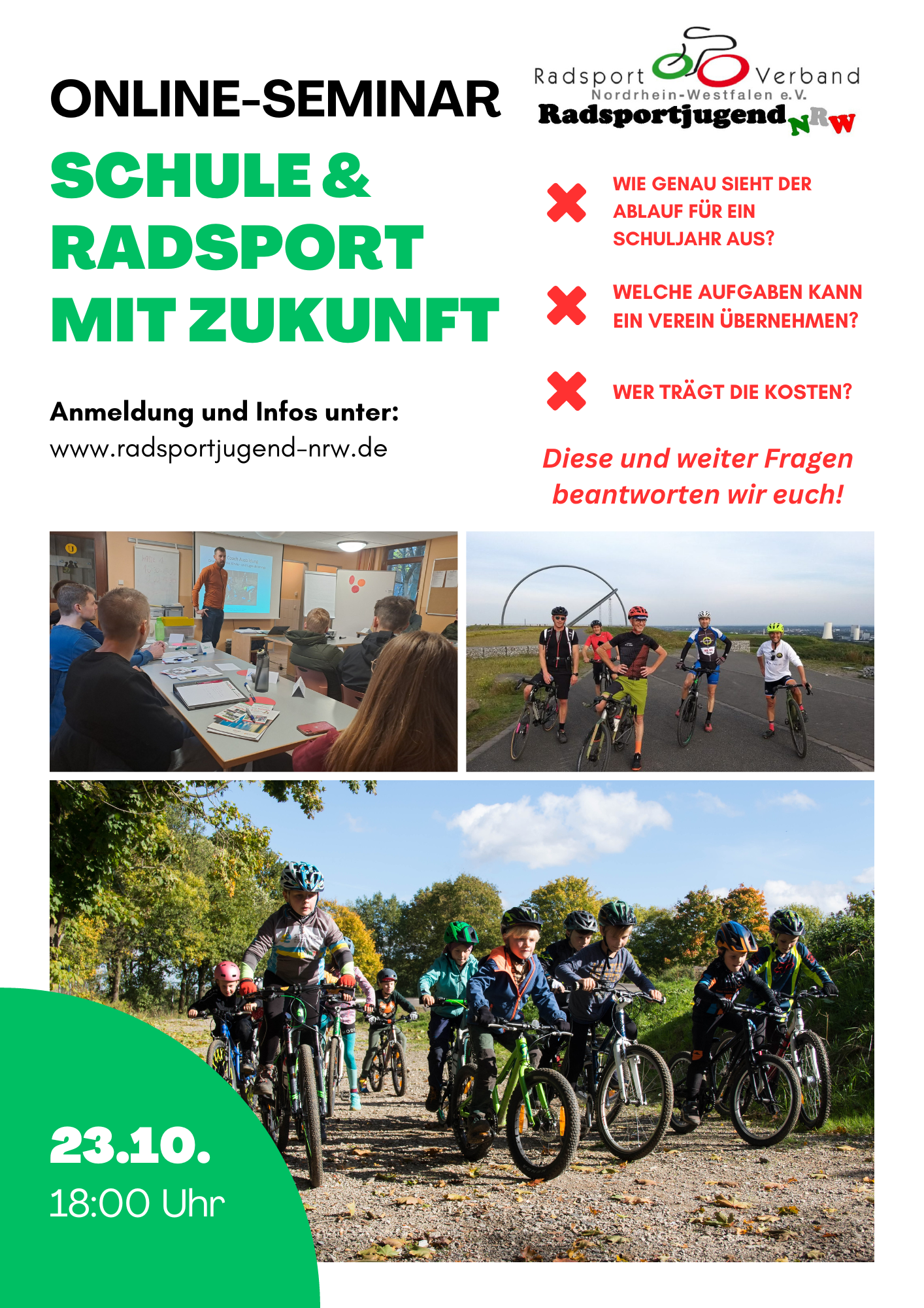 Online-Veranstaltung „Schule & Radsport mit Zukunft“ am 23.10.2023